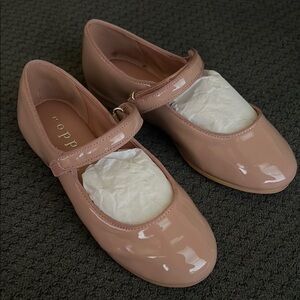 Copper Key Pink Dress Shoes Patent Leather Ballet Flats